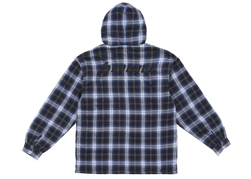 Lookbook 슈프림 라이너드 지퍼 후드 플란넬 셔츠 네이비