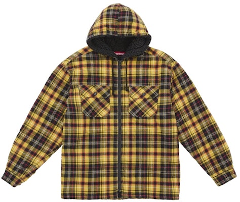 Camisa de Franela con Capucha Amarilla Supreme Lined Zip Up. Buy Camisa de Franela con Capucha Amarilla Supreme Lined Zip Up.