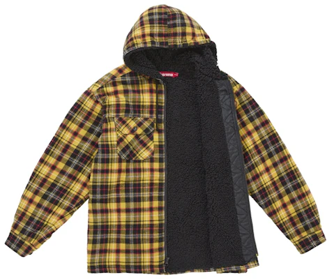 Camisa de Franela con Capucha Amarilla Supreme Lined Zip Up. Order Camisa de Franela con Capucha Amarilla Supreme Lined Zip Up.