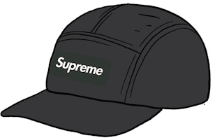 Supreme Linen Camp Cap Black Supreme Linen Camp Cap Black