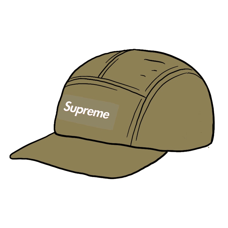 Supreme Linen Camp Cap Olive