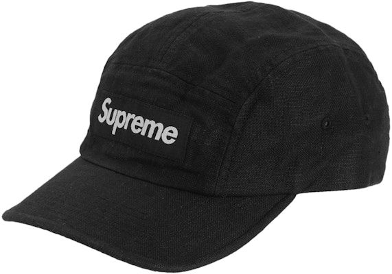 Supreme Linen Fitted Camp Cap (SS22) 'Black' Buy Supreme Linen Fitted Camp Cap (SS22) 'Black'
