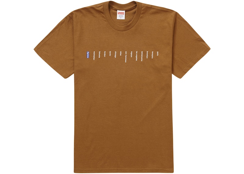 Supreme Location Tee Light Brown
