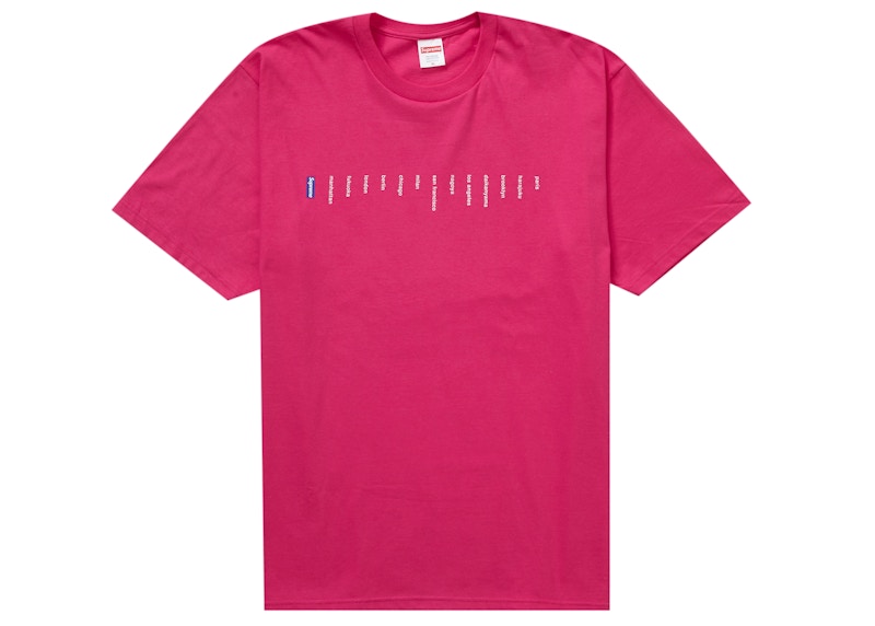 Supreme Location Tee Pink