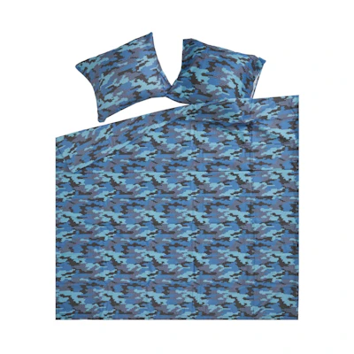 Supreme Logo Camo Duvet + Pillow Set Blue