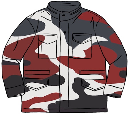 Supreme Logo Camo M-65 Jacket Red Buy Supreme Logo Camo M-65 Jacket Red