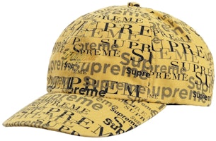 Supreme Logo Pattern 6-Panel Yellow Supreme Logo Pattern 6-Panel Yellow