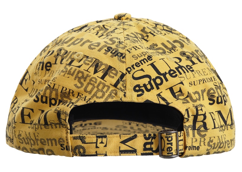 Order Supreme标志图案6片帽黄