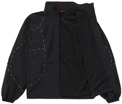 Supreme Jaket Track Berhoodie Logo Piping Hitam Lookbook Supreme Jaket Track Berhoodie Logo Piping Hitam