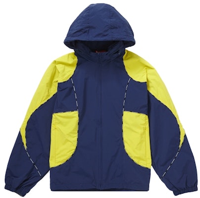 Chaqueta Deportiva con Capucha Supreme Logo Piping Azul Marino Lookbook Chaqueta Deportiva con Capucha Supreme Logo Piping Azul Marino