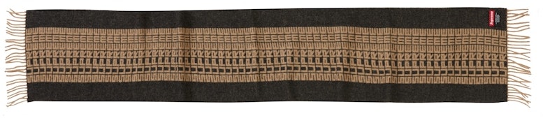 supreme-logo-repeat-scarf-black