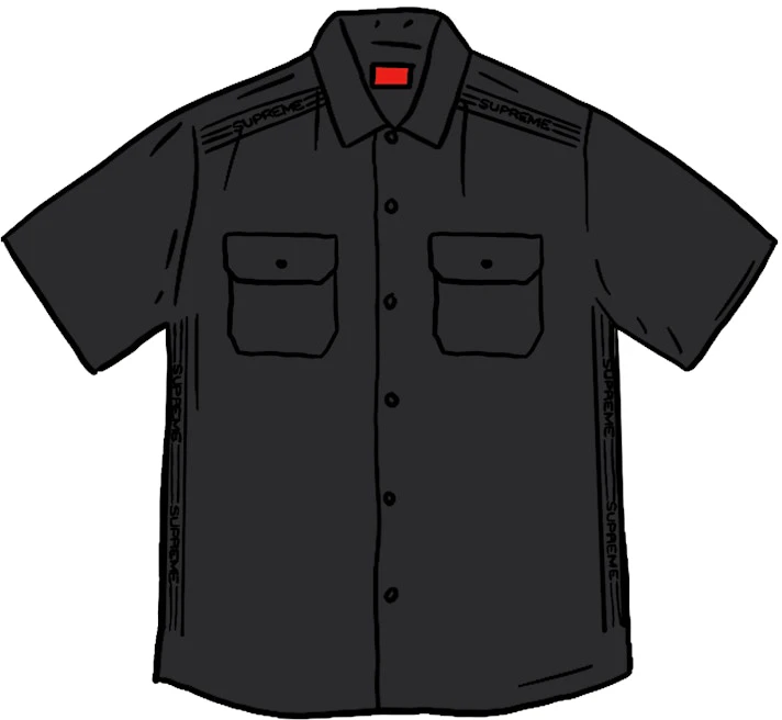 supreme-logo-rib-s-s-work-shirt-black