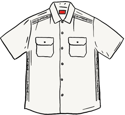 Supreme Logo Kaos Kerja Lengan Pendek Putih Buy Supreme Logo Kaos Kerja Lengan Pendek Putih