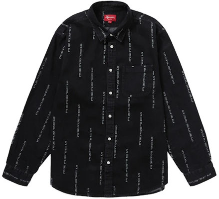 Supreme Logo 條紋提花牛仔襯衫 黑色 Buy Supreme Logo 條紋提花牛仔襯衫 黑色