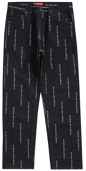 supreme-logo-stripe-jacquard-regular-jean-black