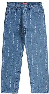 Supreme Logo Stripe Jacquard Regular Jean Blue Buy Supreme Logo Stripe Jacquard Regular Jean Blue