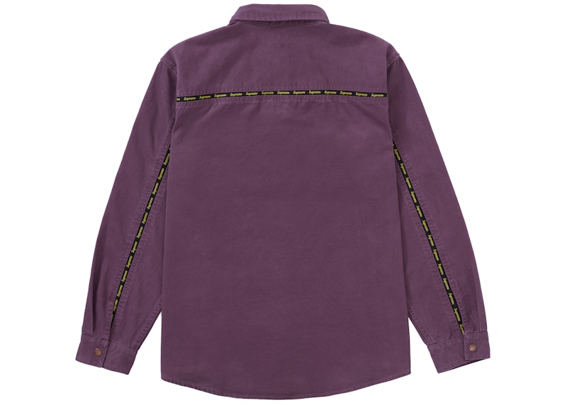 Order Camisa de Trabajo Supreme Logo Taping Púrpura Polvoriento