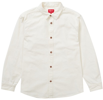 Supreme Logo Taping Work Shirt White Buy Supreme Logo Taping Work Shirt White