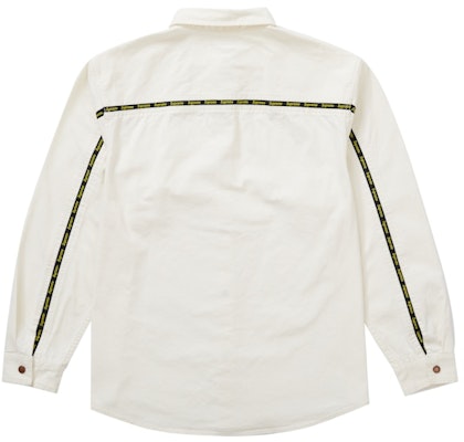 Supreme Logo Taping Work Shirt White Order Supreme Logo Taping Work Shirt White
