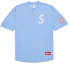 Buy Supreme London Shop S Logo Baseball Henley Light Blue