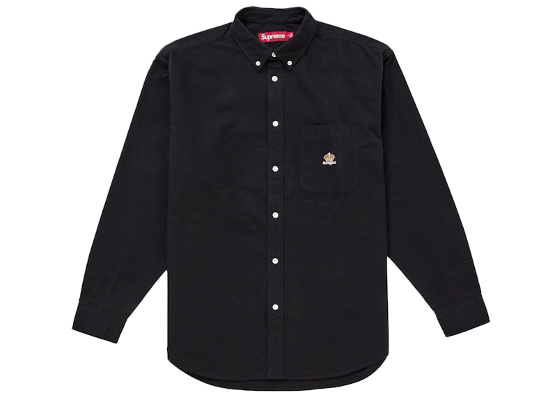 Supreme Loose Fit Flannel Oxford Shirt (FW25) Black