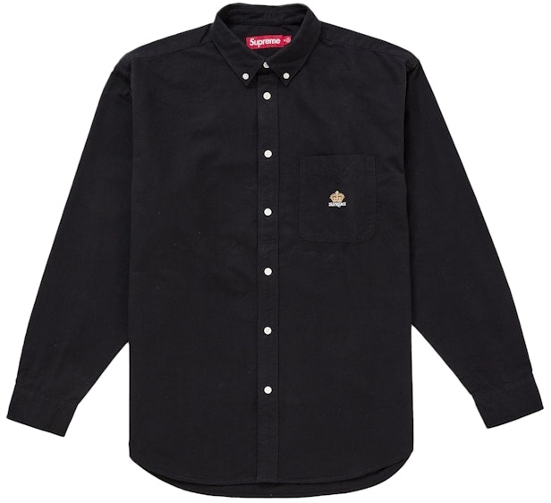 supreme-loose-fit-flannel-oxford-shirt-fw-25-black