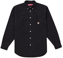 Supreme Loose Fit Flannel Oxford Shirt (FW25) Black Supreme Loose Fit Flannel Oxford Shirt (FW25) Black