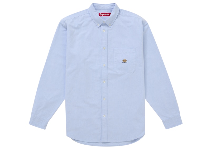 Supreme Loose Fit Flannel Oxford Shirt (FW25) Light Blue