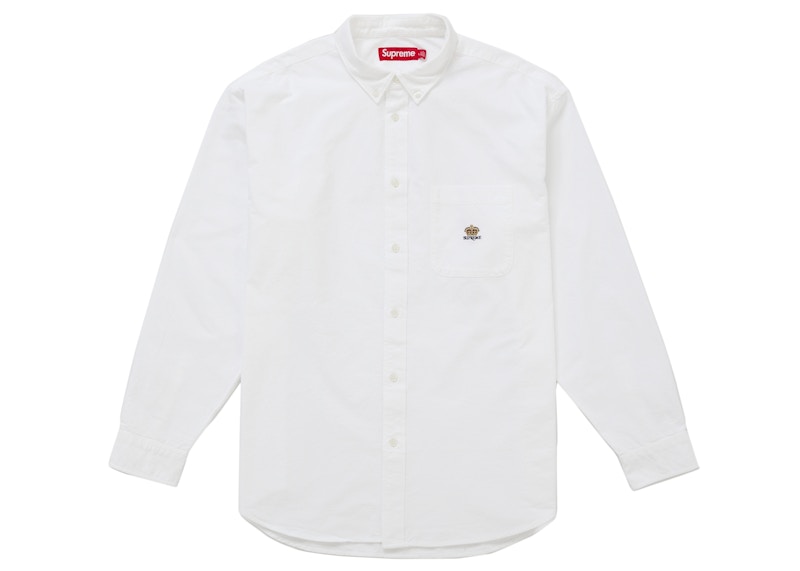Supreme Loose Fit Flannel Oxford Shirt (FW25) White