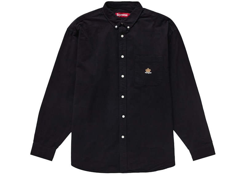 Supreme Loose Fit Flannel Oxford Shirt Black
