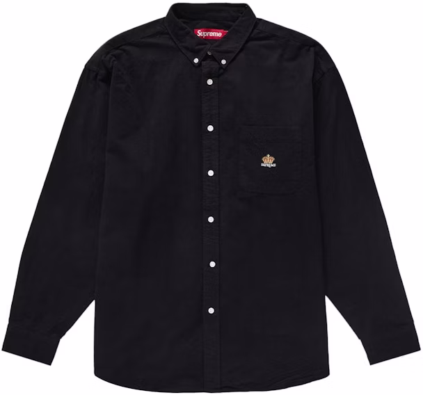 supreme-loose-fit-flannel-oxford-shirt-black