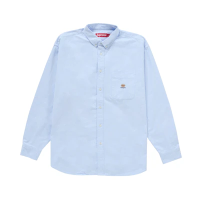 Supreme Loose Fit Flannel Oxford Shirt Light Blue