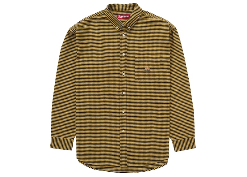 Supreme Loose Fit Flannel Oxford Shirt Yellow Plaid