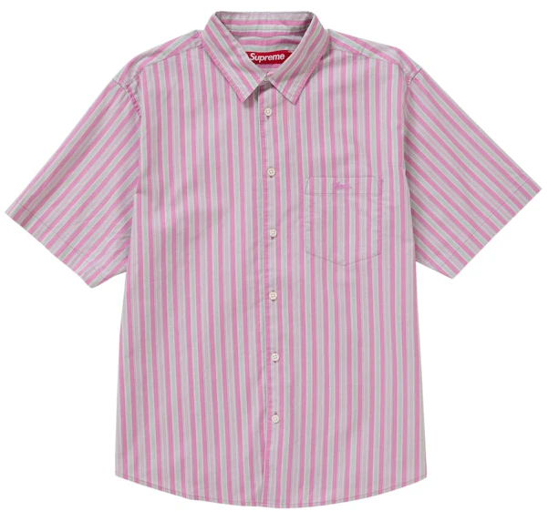 supreme-loose-fit-multi-stripe-s-s-shirt-pink