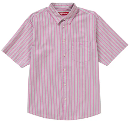 Supreme Loose Fit Multi Stripe S/S Shirt Pink Buy Supreme Loose Fit Multi Stripe S/S Shirt Pink