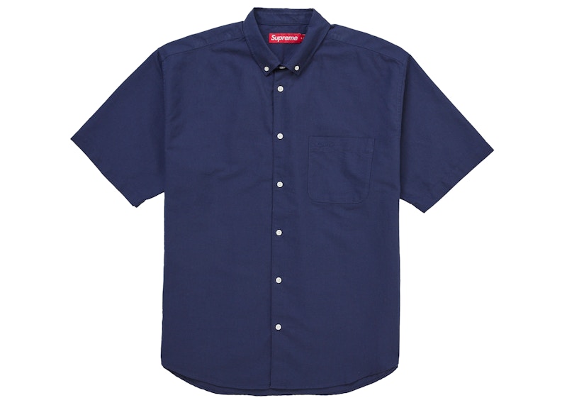 Supreme Loose Fit Oxford S/S Shirt (FW26) Navy