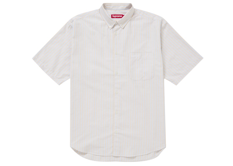 Supreme Loose Fit Oxford S/S Shirt Light Tan Stripe