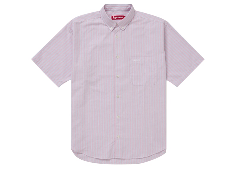 Supreme Loose Fit Oxford S/S Shirt Pink Stripe