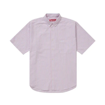 Supreme Loose Fit Oxford S/S Shirt Pink Stripe