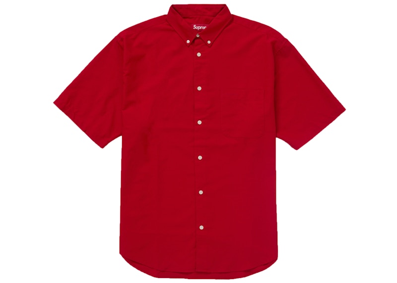Supreme Loose Fit Oxford S/S Shirt Red