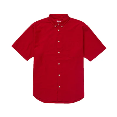 Supreme Loose Fit Oxford S/S Shirt Red