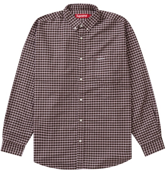 supreme-loose-fit-oxford-shirt-brown-plaid