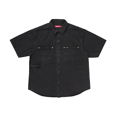 Supreme Loose Fit S/S Denim Painter Shirt (SS25) Black