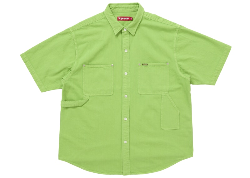 Supreme Loose Fit S/S Denim Painter Shirt (SS25) Green
