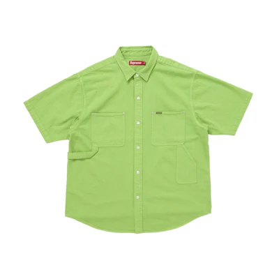 Supreme Loose Fit S/S Denim Painter Shirt (SS25) Green