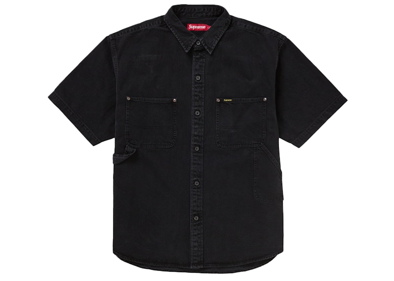 Supreme Loose Fit S/S Denim Painter Shirt Black