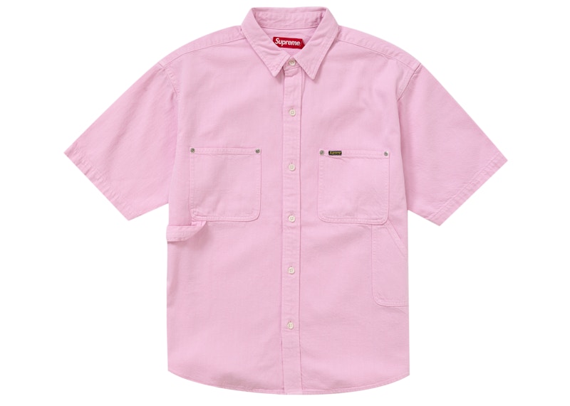 Supreme Loose Fit S/S Denim Painter Shirt Pink