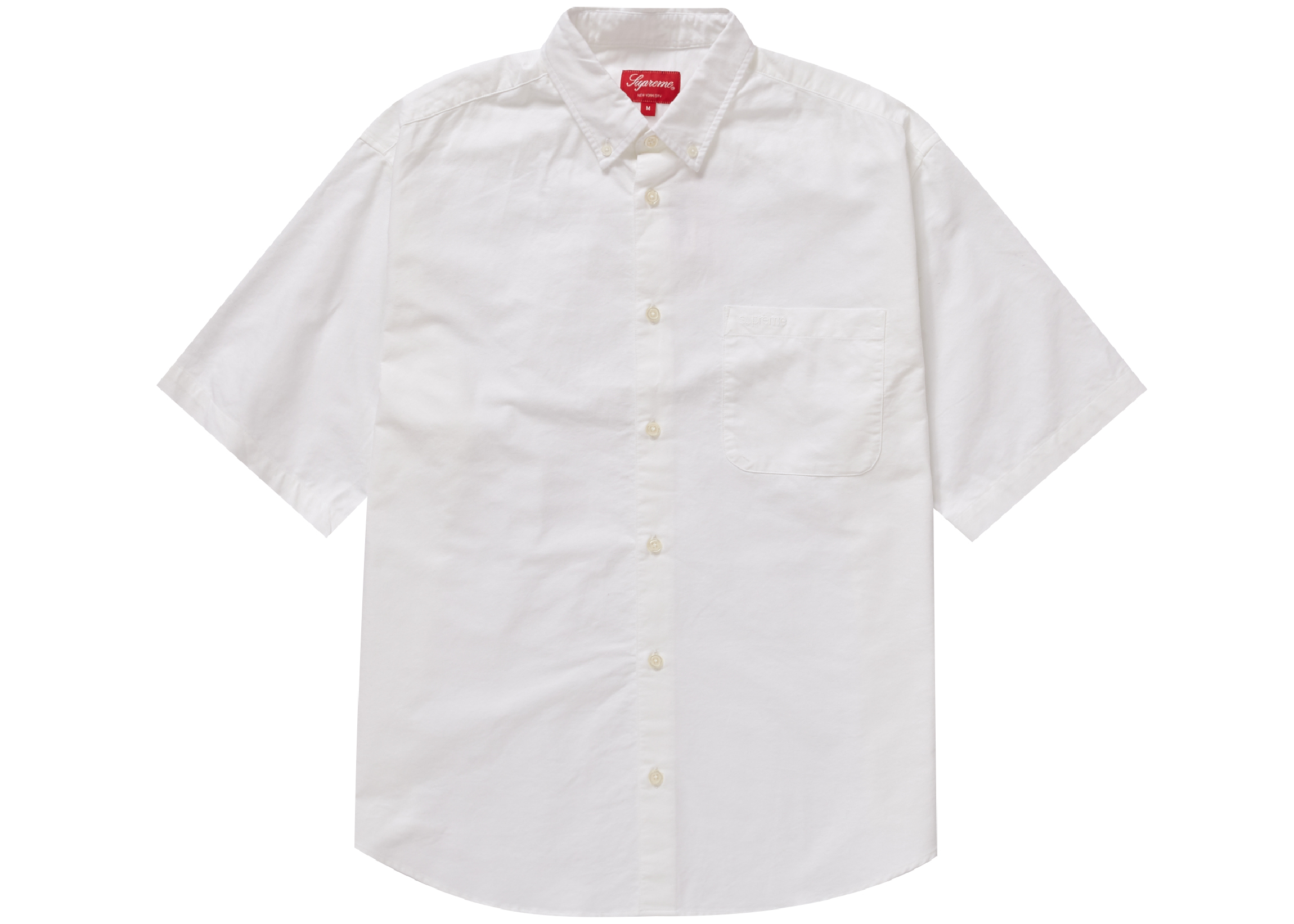 Supreme Loose Fit S/S Oxford Shirt White - Novelship
