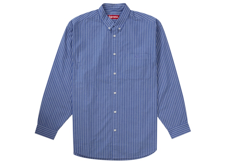 Buy Supreme Woven Plaid Shirt Washed Navy - Novelship