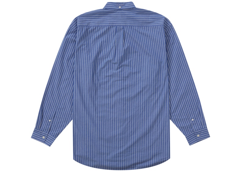 Supreme Loose Fit Stripe Shirt Blue 圖 2